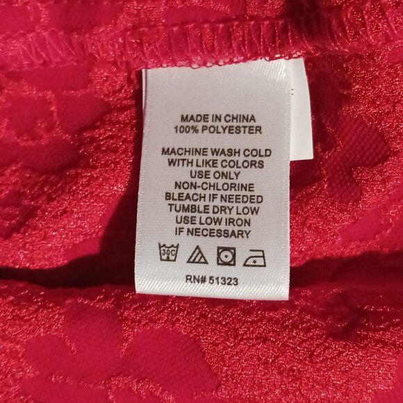 NEW CeCe Womens Floral Print Babydoll Mini Dress Mars Red Size M‎ Tiered Ruffled - Picture 9 of 12